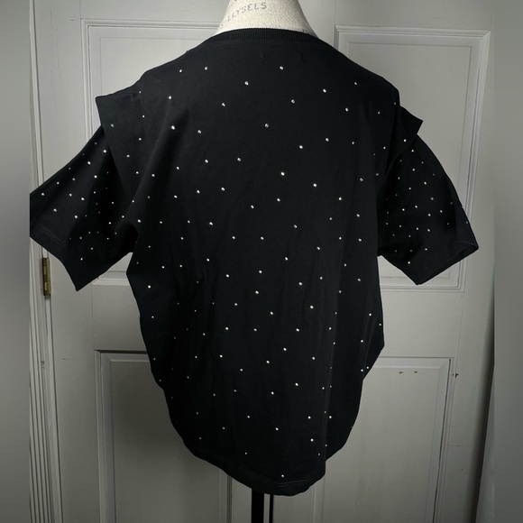 Tenis Tops - Tenis Brand Black Rhinestone Embellished Cap Sleeve Excellent condition Size L